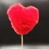 Pick cuore rosso di peluche